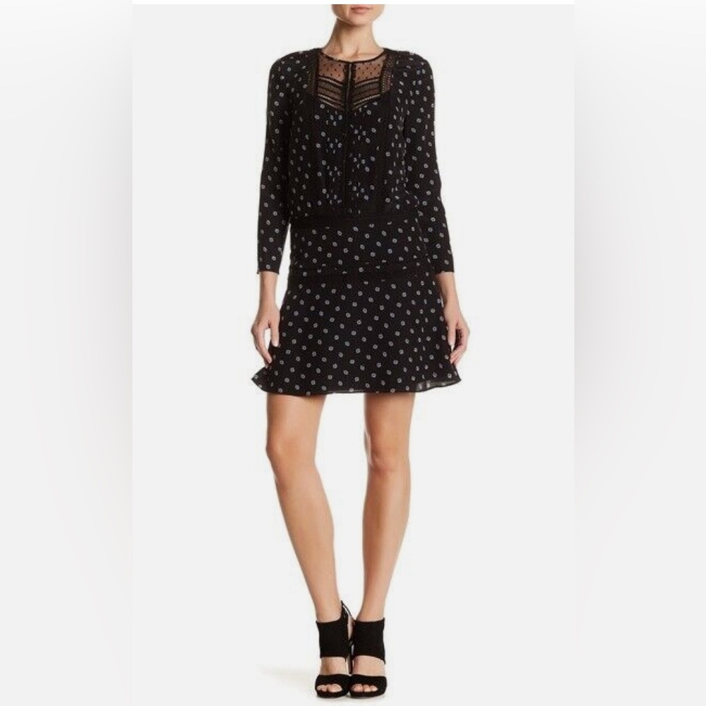 Veronica Beard Jasmine Lace Inset Mini Dress. Size 6.